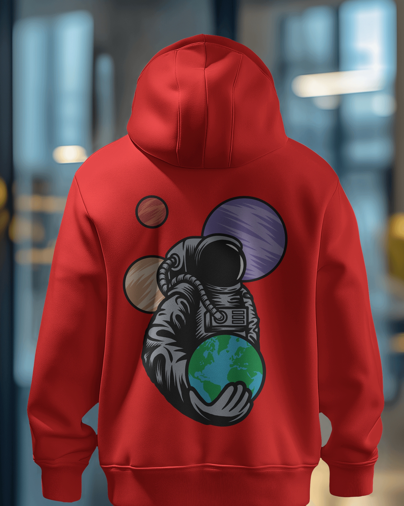 Back Facing Printed Hoodie