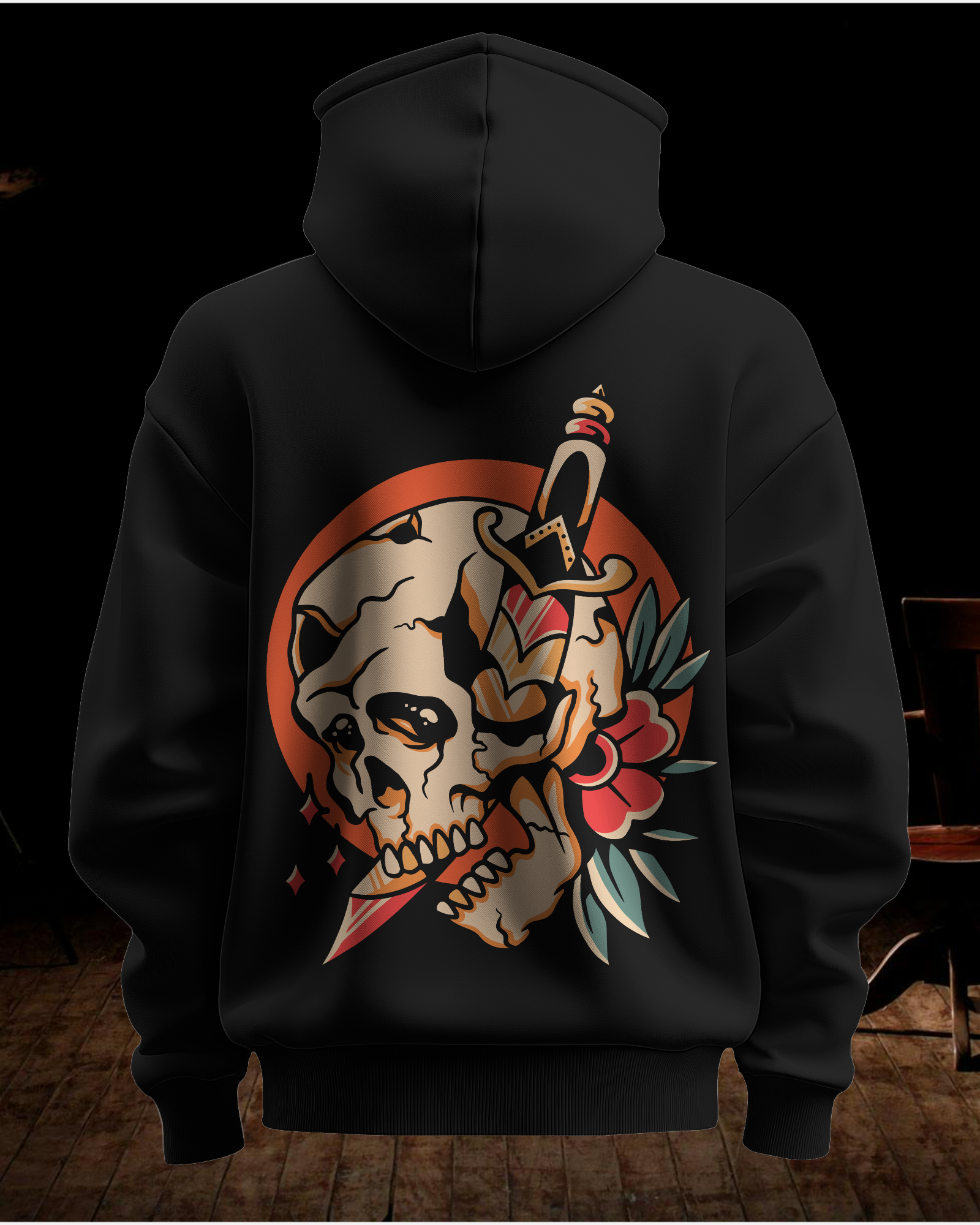 back Print Hoodie