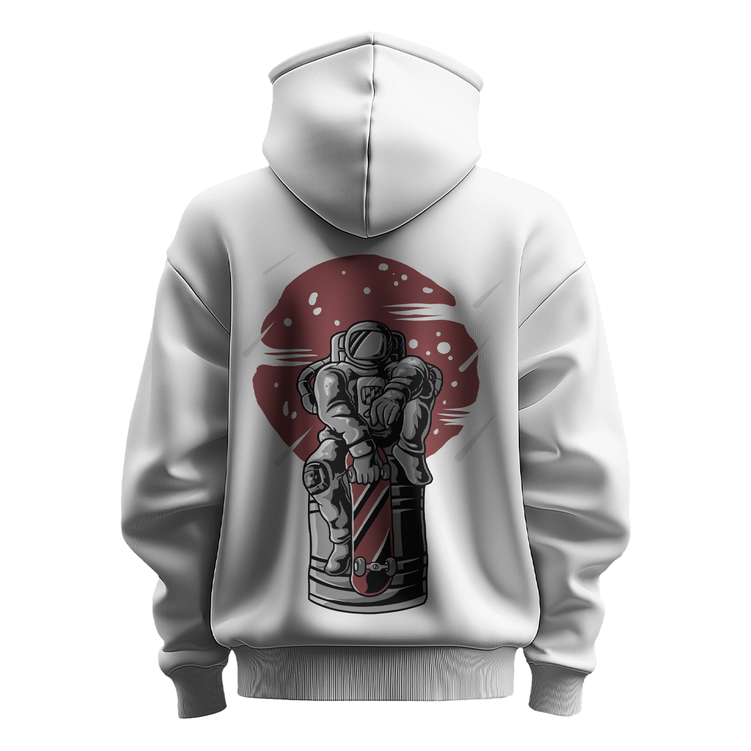 BULL CLOTHING Men's Astronaut Exploration Hoodie | 60% Cotton, 40% Polyester Blend | Premium 280 GSM Fleece | Perfect for Comfort ,Soft and Long-Lasting Wear