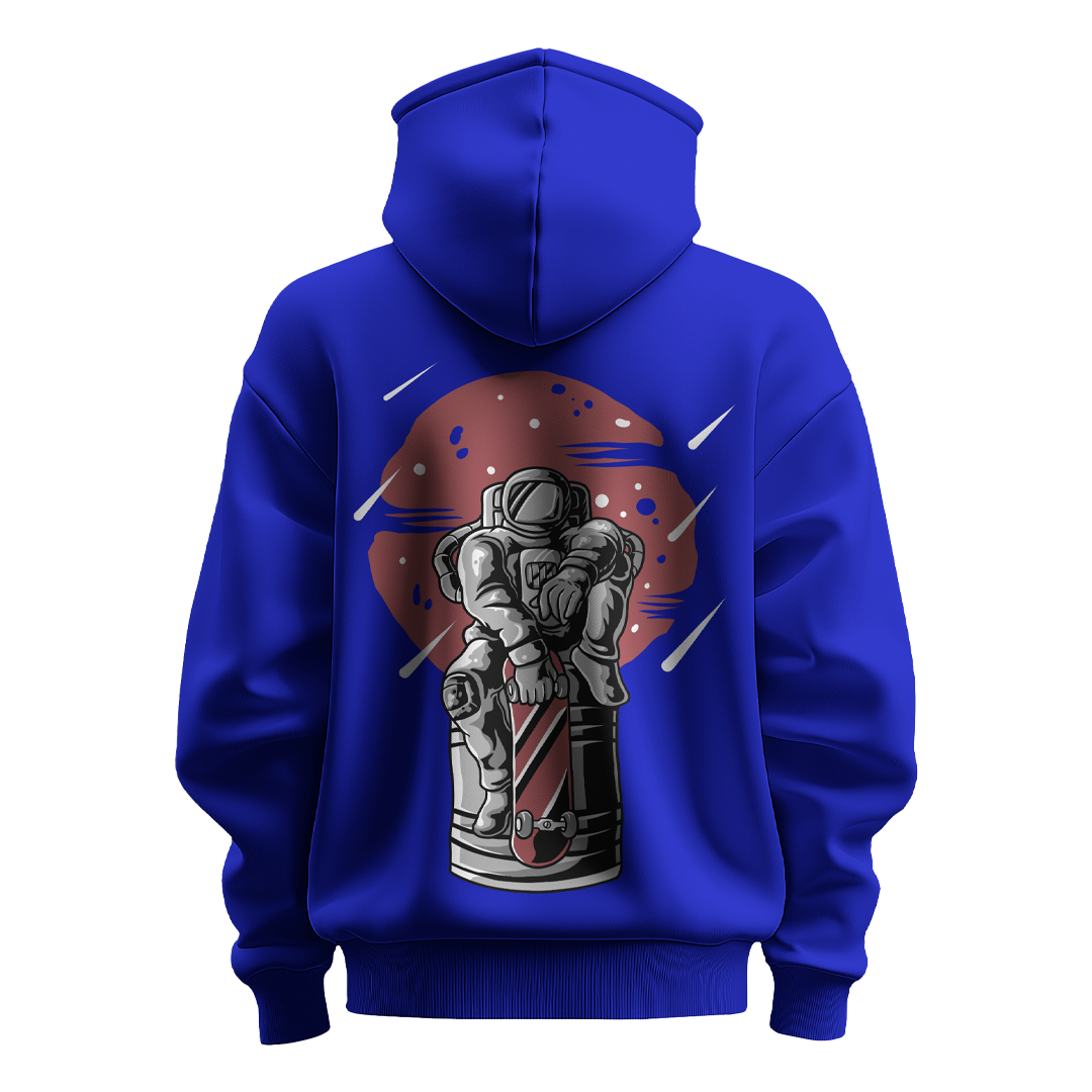 BULL CLOTHING Men's Astronaut Exploration Hoodie | 60% Cotton, 40% Polyester Blend | Premium 280 GSM Fleece | Perfect for Comfort ,Soft and Long-Lasting Wear