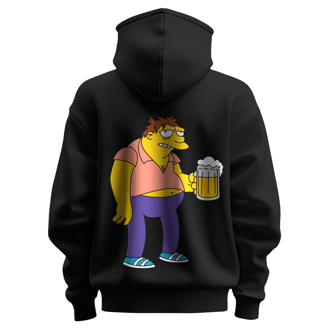 BULL CLOTHING Premium Mustard Yellow Barney Gumble Hoodie | 60% Cotton, 40% Polyester | 280 GSM Fleece Sweatshirt for Comfort & Durability