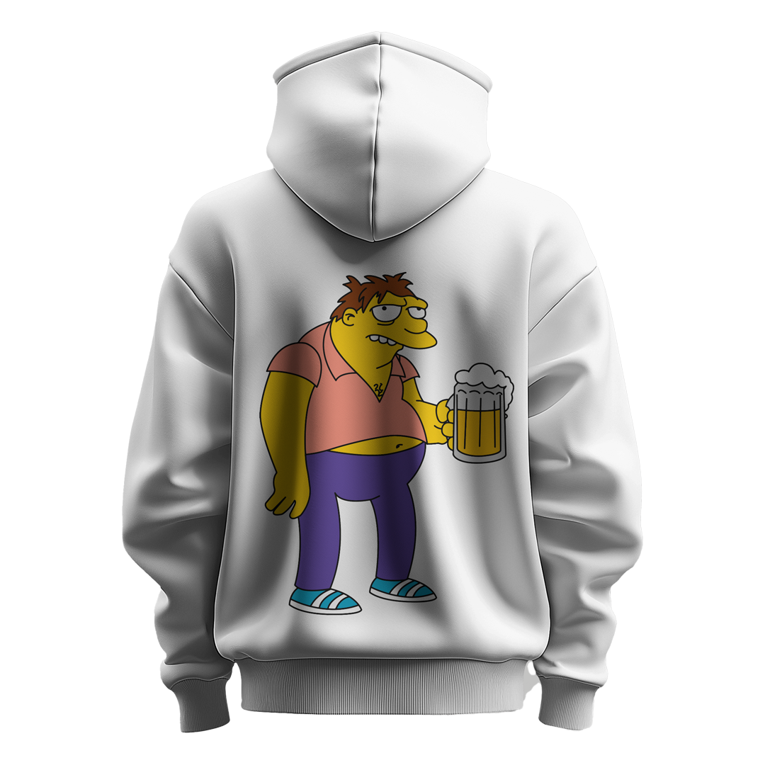 BULL CLOTHING Premium Mustard Yellow Barney Gumble Hoodie | 60% Cotton, 40% Polyester | 280 GSM Fleece Sweatshirt for Comfort & Durability