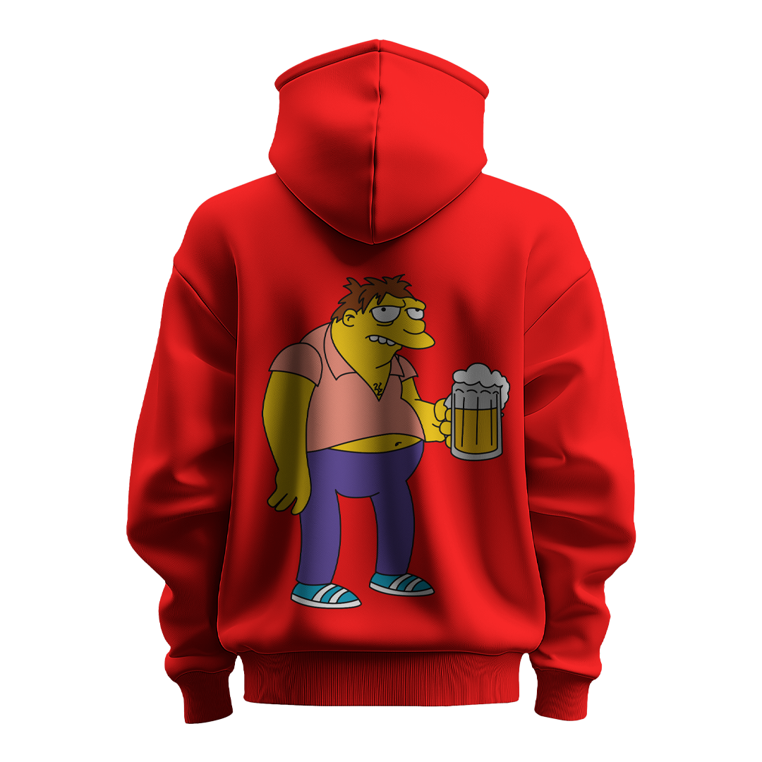 BULL CLOTHING Premium Mustard Yellow Barney Gumble Hoodie | 60% Cotton, 40% Polyester | 280 GSM Fleece Sweatshirt for Comfort & Durability