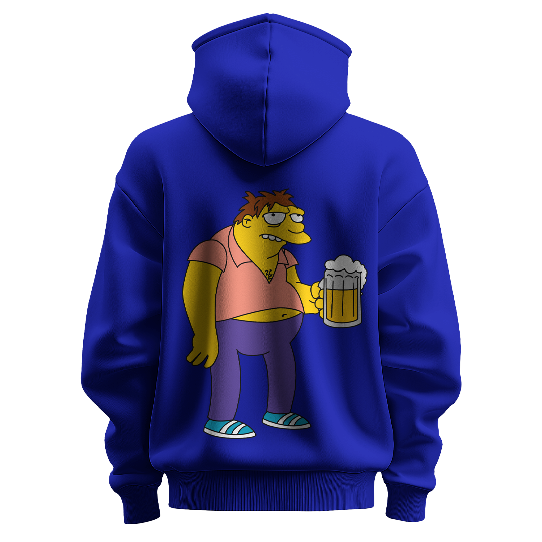 BULL CLOTHING Premium Mustard Yellow Barney Gumble Hoodie | 60% Cotton, 40% Polyester | 280 GSM Fleece Sweatshirt for Comfort & Durability