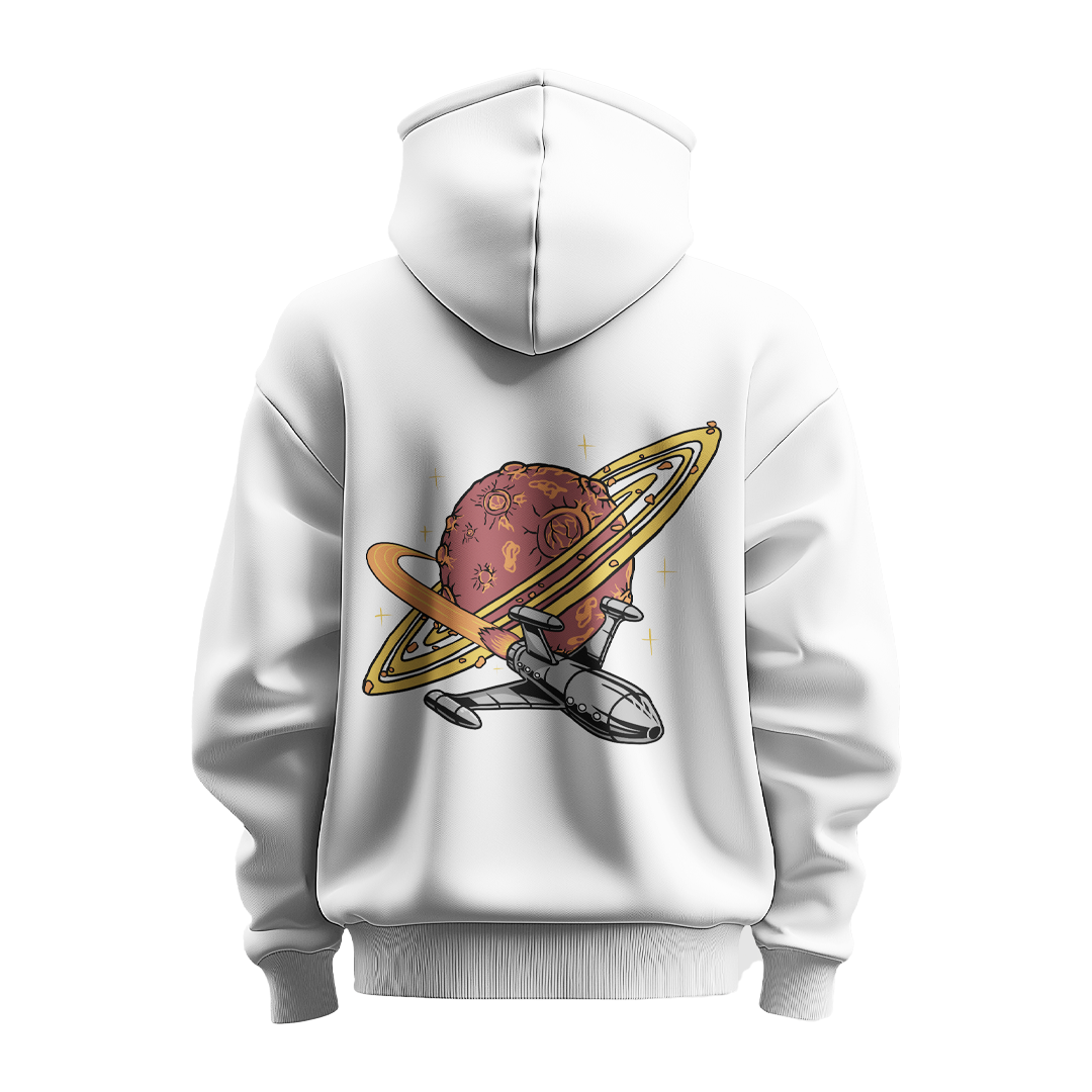 BULL CLOTHING Men's Cosmic Adventure Hoodie | 60% Cotton, 40% Polyester Blend | Premium 280 GSM Fleece for Softness, Comfort, and Durability