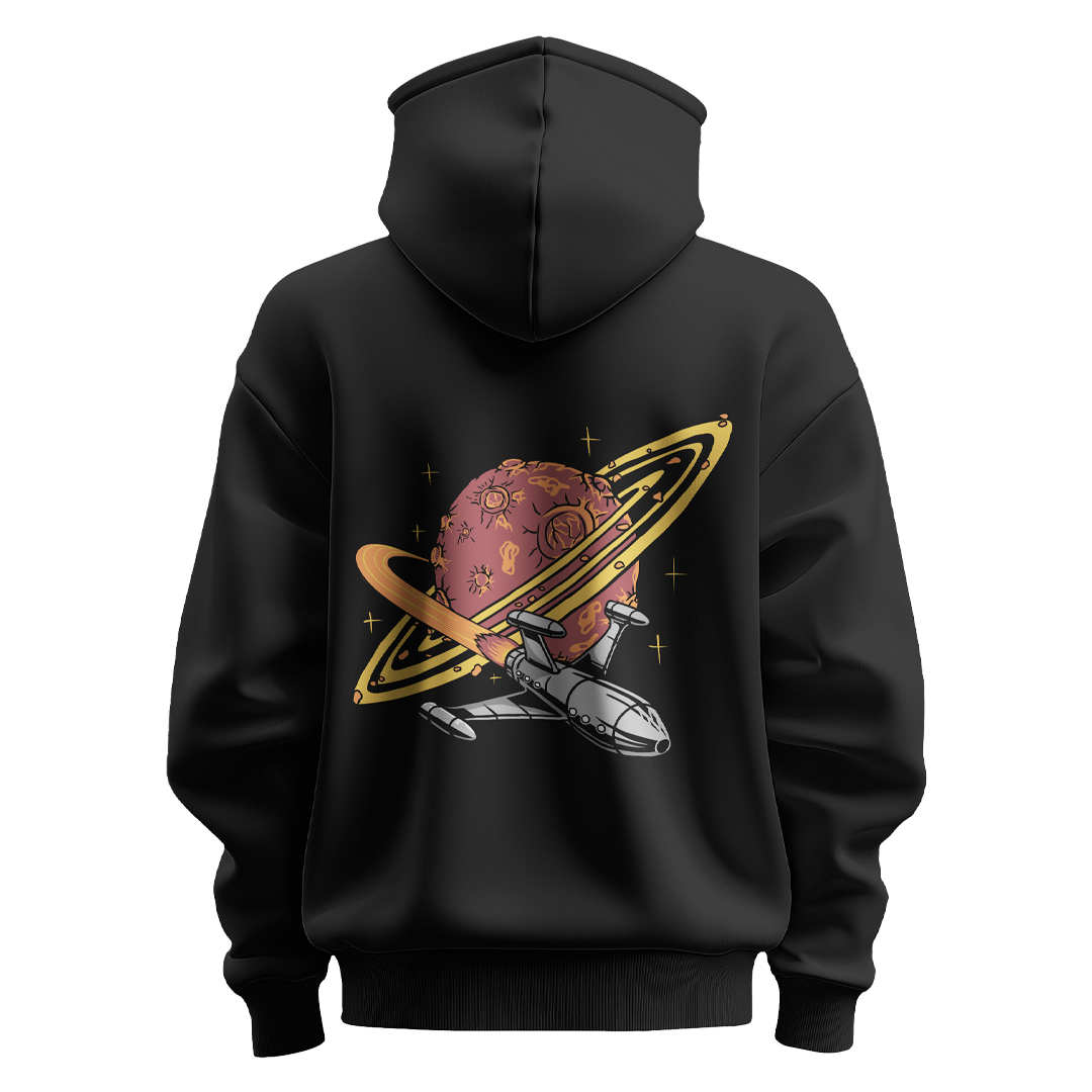 BULL CLOTHING Men's Cosmic Adventure Hoodie | 60% Cotton, 40% Polyester Blend | Premium 280 GSM Fleece for Softness, Comfort, and Durability