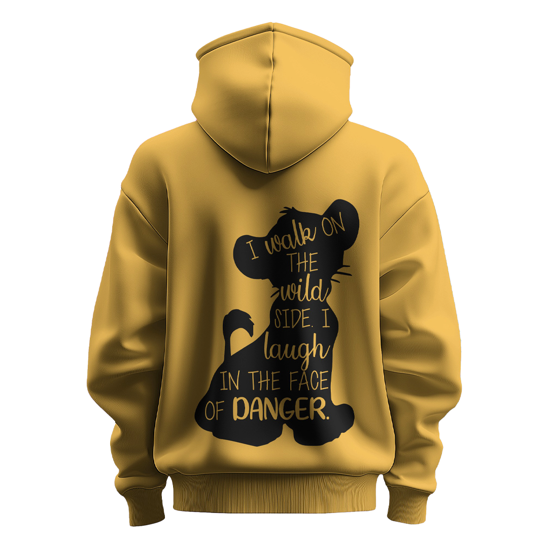 BULL CLOTHING Mens I Walk On The Wild Side | Premium 280 GSM Fleece Hoodie | 60% Cotton, 40% Polyester Blend for Ultimate Comfort and Style