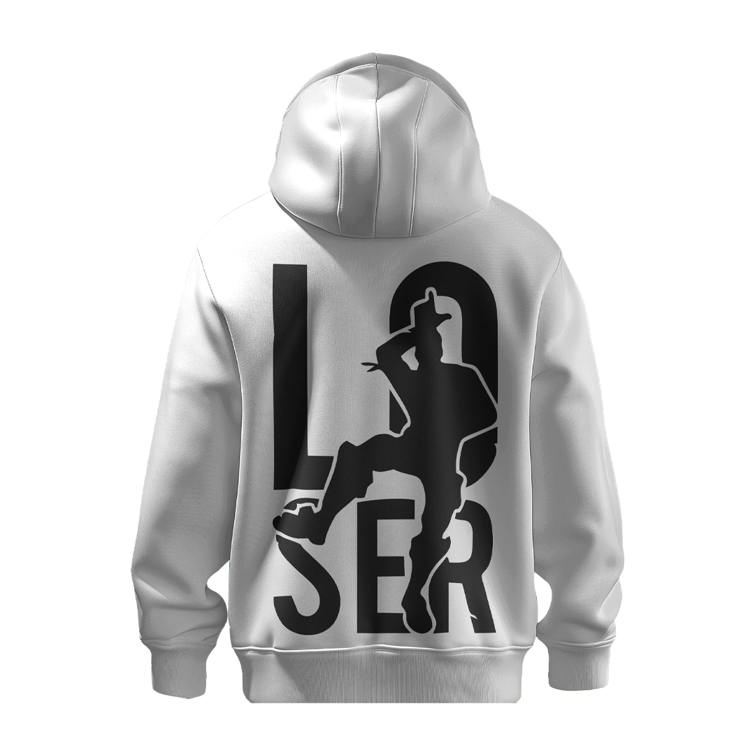 BULL CLOTHING Modern Mustard Yellow Hoodie for Men | LOSER Graphic Hoodie Print | Trendy and Comfortable for Casual Outfits | Ideal for Casual and Streetwear Looks