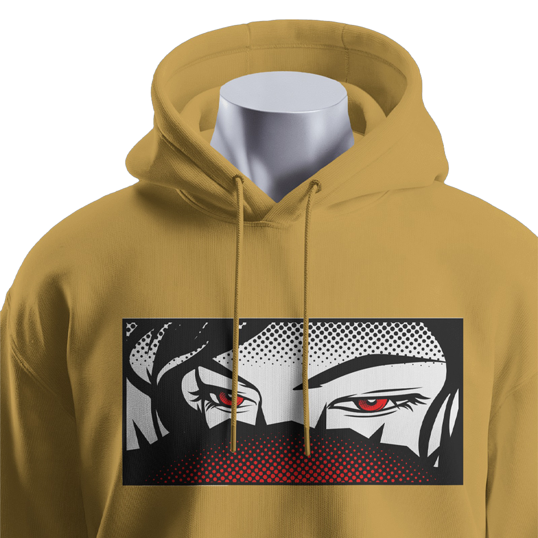 BULL CLOTHING Men's "Mysterious Eyes" Hoodie Graphic Design | 60% Cotton / 40% Polyester | 280 GSM Fleece for Ultimate Softness and Comfort