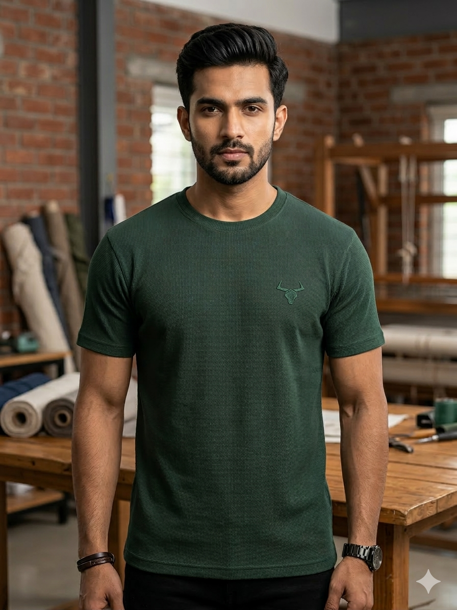 BULL CLOTHING Men's Round Neck T-Shirt | Half Sleeve Regular Fit Casual T-Shirt