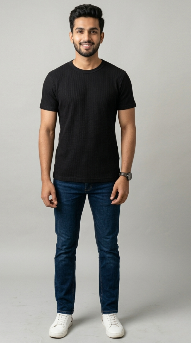 BULL CLOTHING Men's Round Neck T-Shirt | Half Sleeve Regular Fit Casual T-Shirt