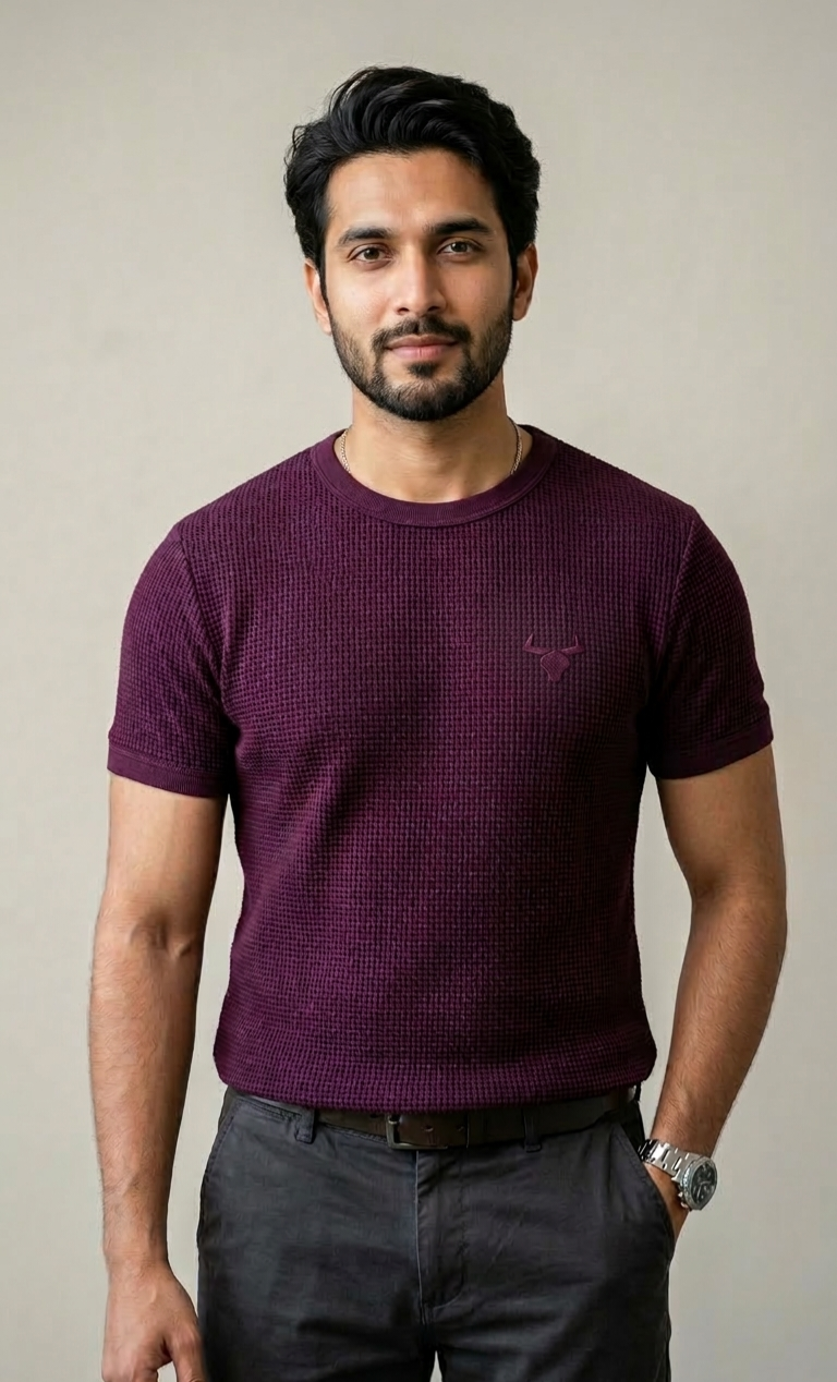 BULL CLOTHING Men's Round Neck T-Shirt | Half Sleeve Regular Fit Casual T-Shirt