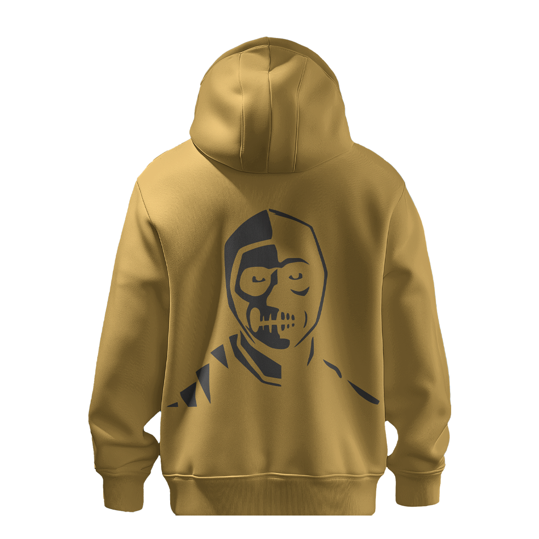 BULL CLOTHING Mens Skull Mask Graphic Hoodie | 60% Cotton 40% Poly | 280 GSM Fleece Pullover Sweatshirt | Stylish and Comfortable Streetwear