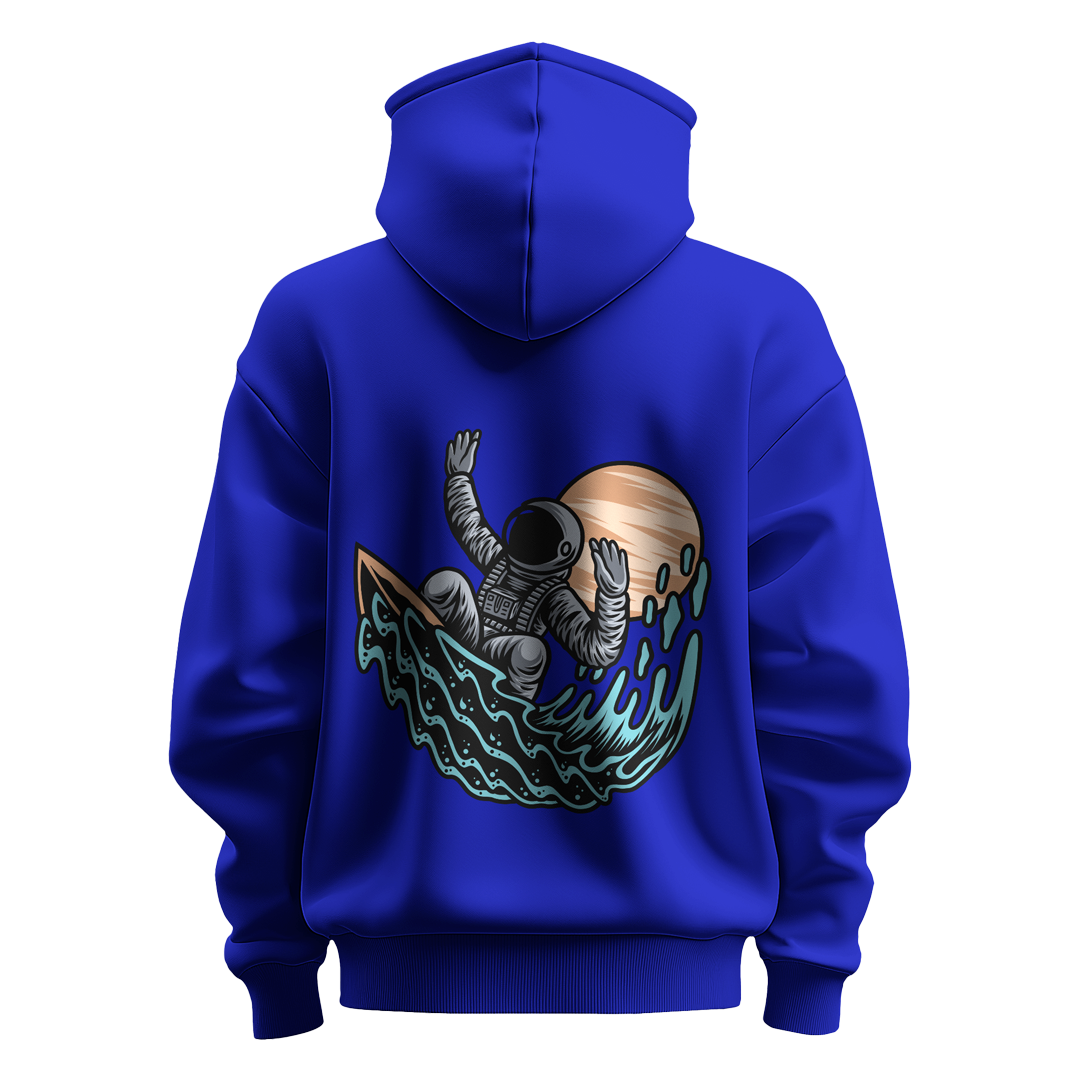 BULL CLOTHING Mens Space Adventure Astronaut Hoodie | Premium 280 GSM Fleece | 60% Cotton, 40% Polyester Blend | Comfortable Casual Wear Sweatshirt